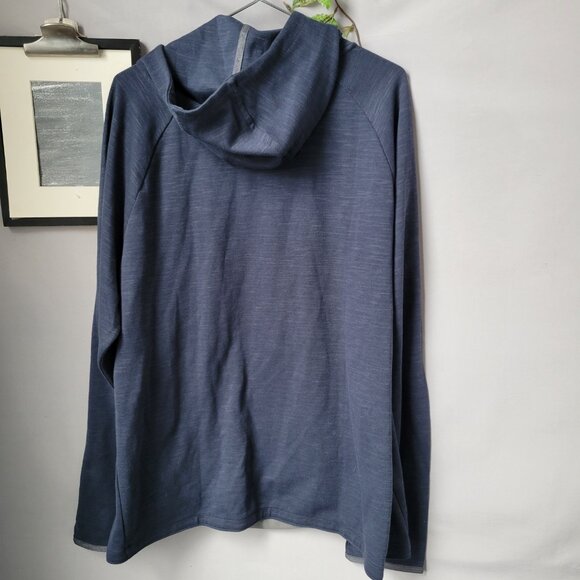 NEW L.L. Bean Explorer Pullover Hooded Sweatshirt Carbon Navy Blue XL - Picture 3 of 15